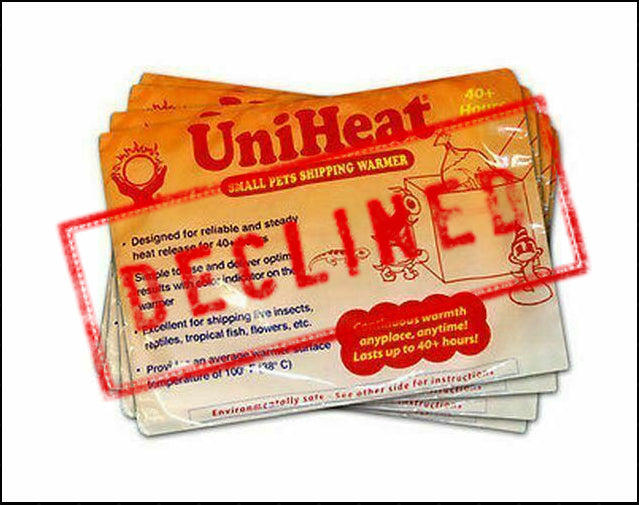 Heat Pack Declined